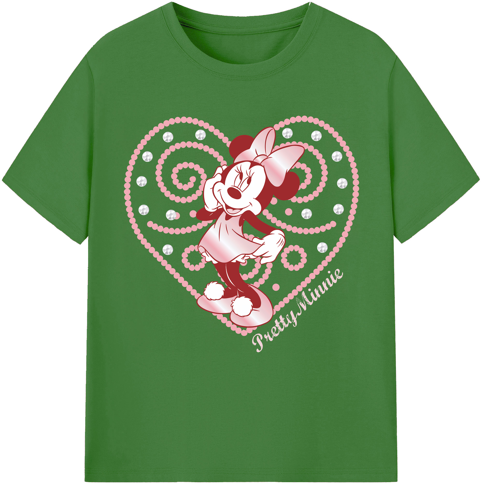 （画像用） ミッキーマウス Mickey Mouse レディースカジュアルプリントTシャツ（綿100％）